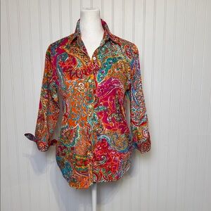 Ralph Lauren Multicolor Paisley button up shirt